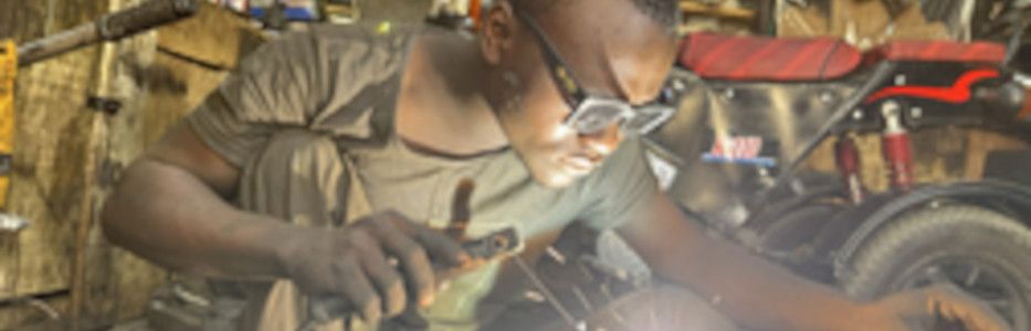 Nigerian man builds three-wheeled motorcycles despite disability
