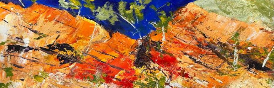 Artist uses one hand and wheelchair to create abstract paintings